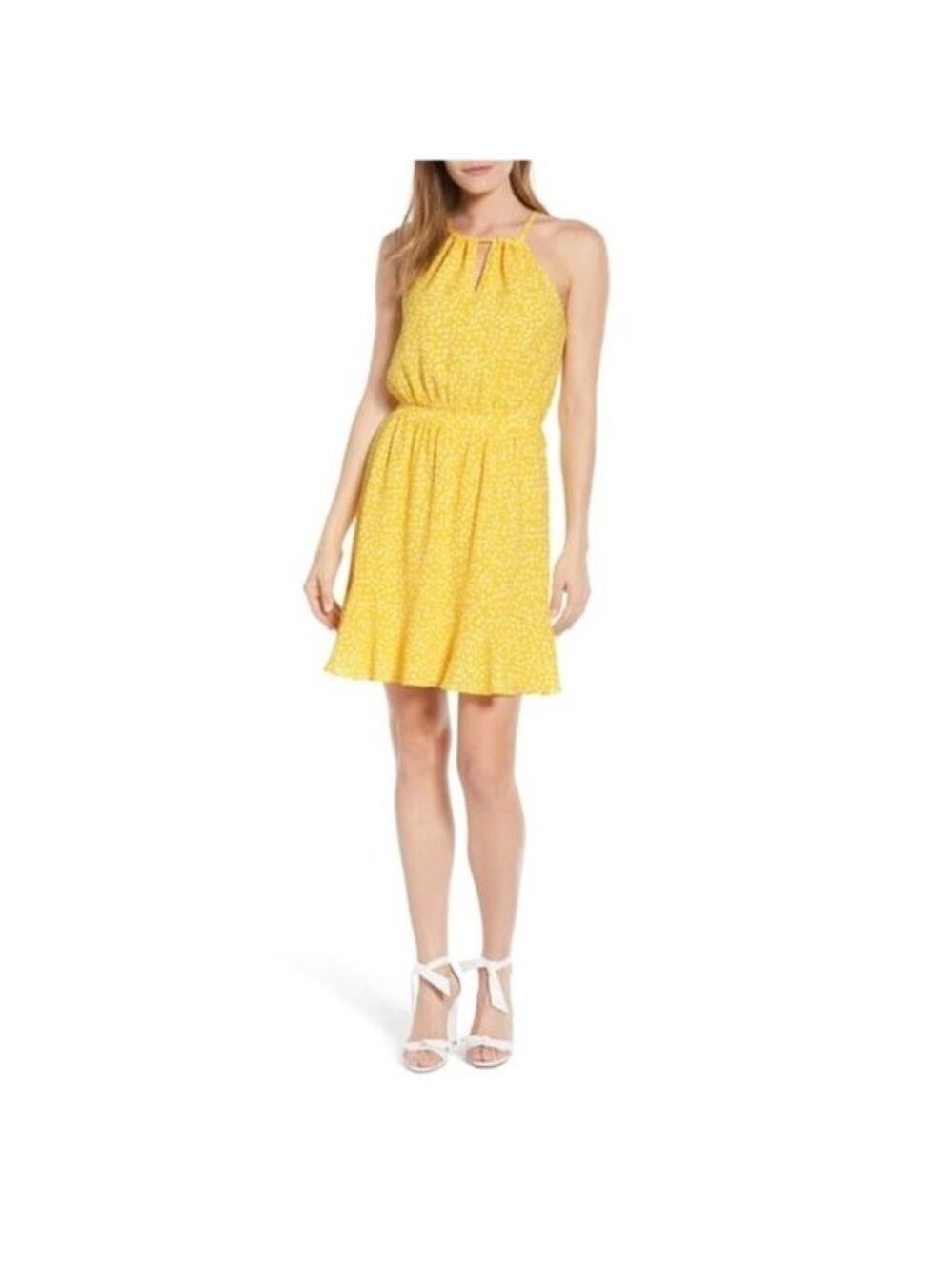 Gibson X Living Calla Keyhole Halter Neck Dress